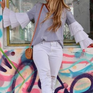 Fun bell sleeve top